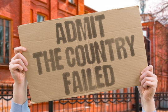 "Admit The Country Failed" Acknowledging collective national errors is foundational to genuine civic maturity. ADMIT. NATIONAL. ERROR. CIVIC. MATURITY.