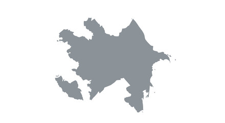 Obraz premium A grayscale map depicting the country of azerbaijan featuring its distinct geographical shape and borders high quality professional