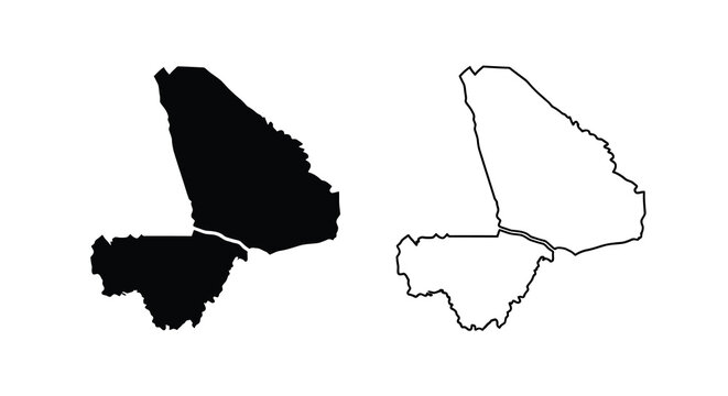 A stark black and white graphic depicts the outline of mali showcasing its geographical shape and boundaries