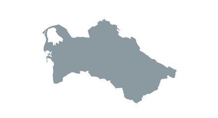 A grayscale silhouette depicts the geographical outline of the nation of tajikistan central asia high quality professional detailed © Bsicon02