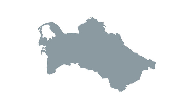 A grayscale silhouette depicts the geographical outline of the nation of tajikistan central asia high quality professional detailed