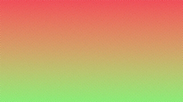 Gradient halftone pattern transitioning from red to yellow to green