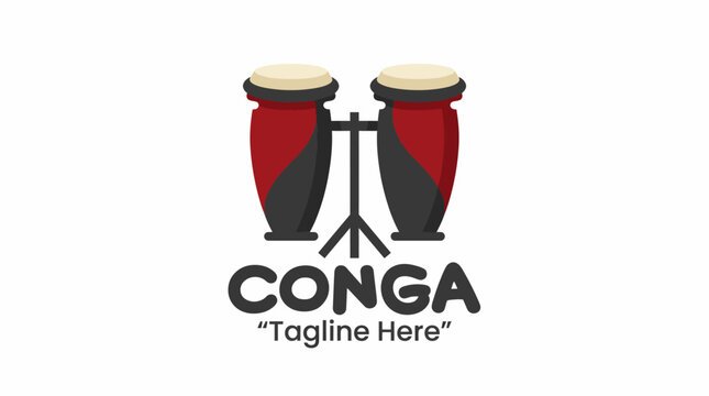 This logo features vibrant conga drums illustrating rhythm and musical culture, representing energy, creativity, and celebration in music performances.