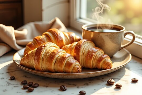 cornetto e caff&egrave; per una buona colazione 01