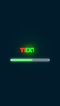 Vertical Loading Bar Animated Text with Subtitle for Stories and Reels