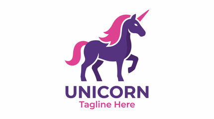 This whimsical unicorn logo embodies magic and fantasy, featuring a colorful design, perfect for brands targeting children or themes related to dreams and imagination. © Lvping