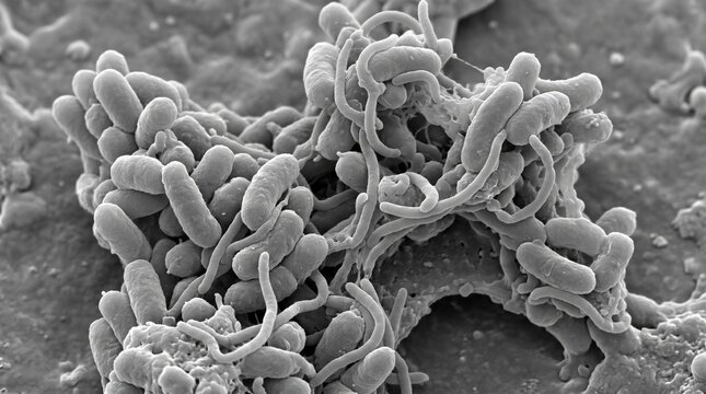 Microvilli Brush Border on Intestinal Epithelial Cell