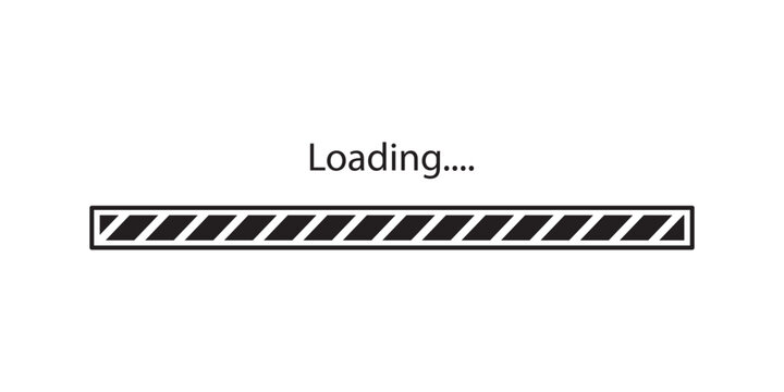 Black loading bars and progress indicators buffering also white background.