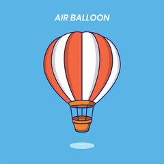 Fototapeta premium Cool and modern hot air balloon vector 