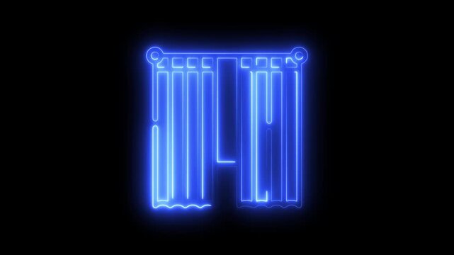 Glowing Blue Neon Letter H Typography Animation Digital glowing blue typography digital animation