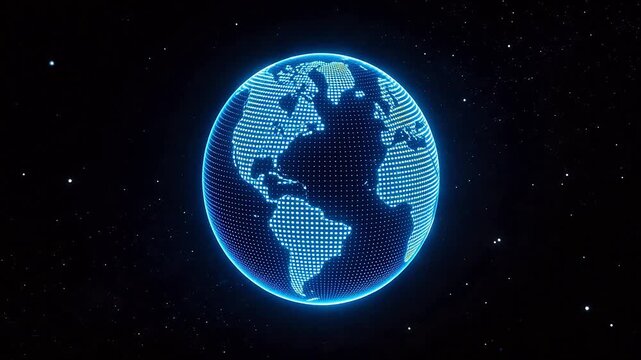 Digital globe in space