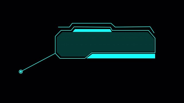 Shape animation for your text futuristic modern  4k in transparent background , Sci-fi HUD element style