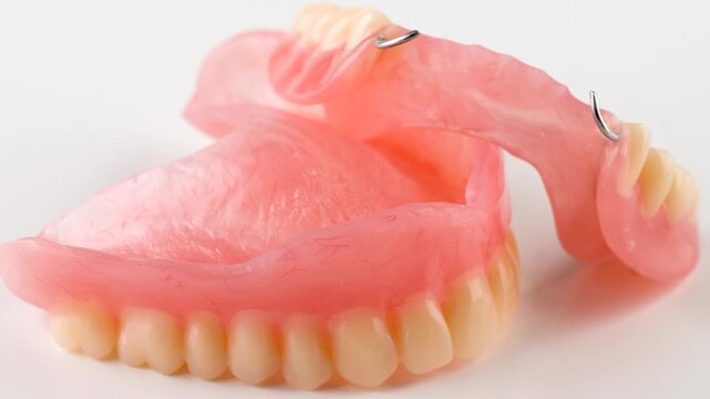 Removable plastic dentures for dental restoration