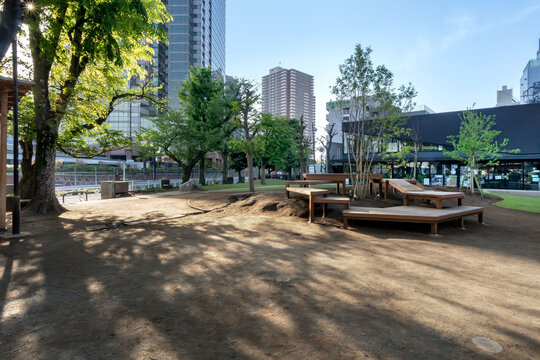 東京都渋谷区恵比寿南1のリニューアルした恵比寿南一公園