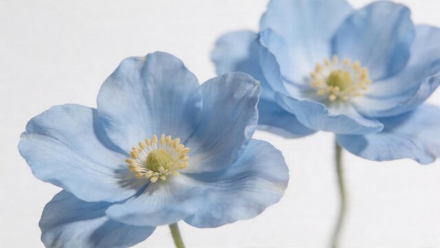 Blue flowers with yellow centers
