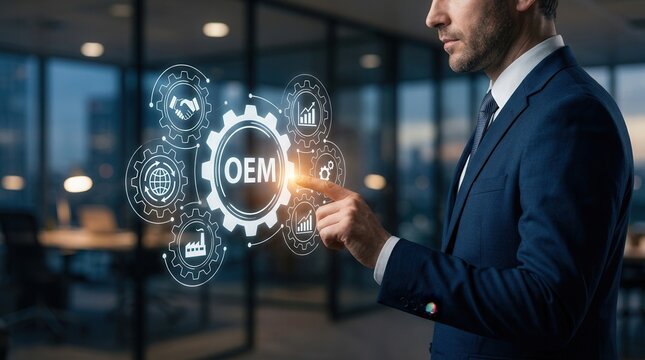 OEM Original Equipment Manufacturer concept illustrating business model development.