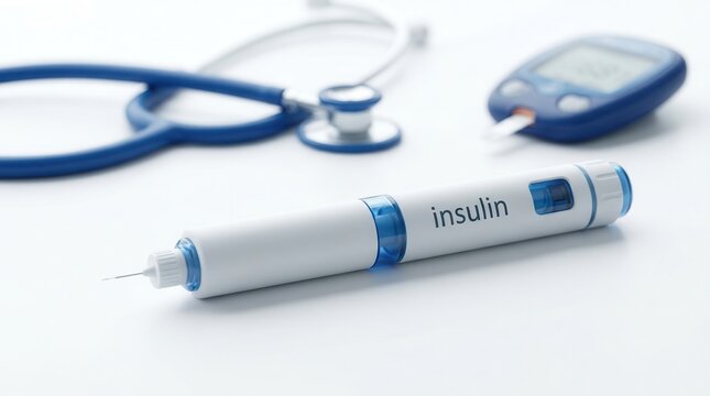Insulin injection device for diabetes management and medical care.