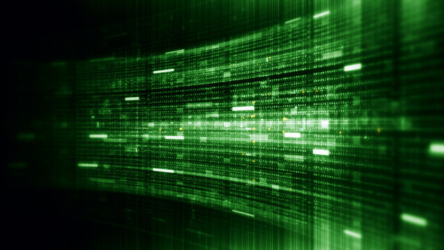 Futuristic screen display matrix, hi-tech digital data telemetry with encrypted numbers, display dynamic background for computer desktop screen display format