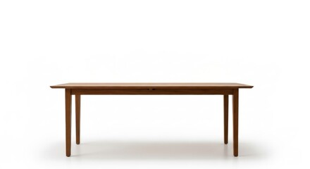 Fototapeta premium Simple rectangular light brown wooden dining table
