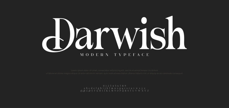 Darwish, Modern Elegant Serif Font with a big set of ligatures and alternates, this typeface can be used for logos as well as for many other purposes. 