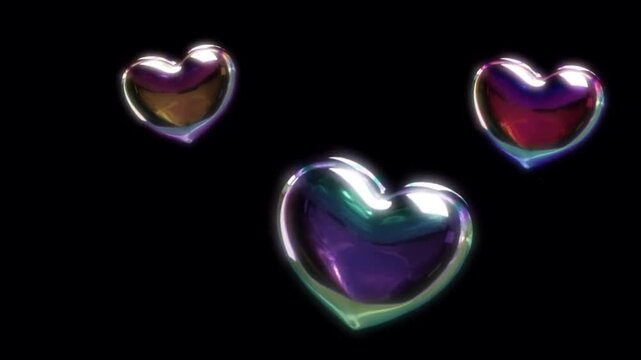 Animated bubbles on a black background.
