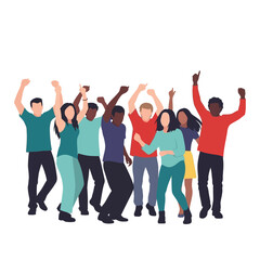 Fototapeta premium Diverse Group of People Dancing and Celebrating Together