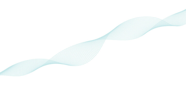 Abstract blue wave vector banner template