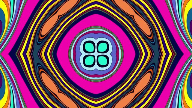 Colorful abstract geometric pattern with vibrant symmetrical design