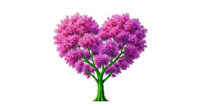 Vibrant purple hydrangea flower with green stem against white background, petals bloom