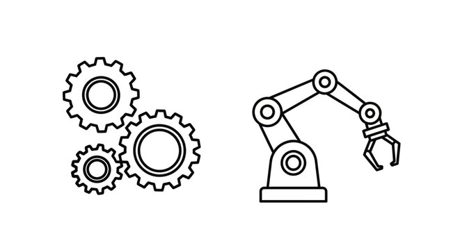 Robotic arm with gear mechanism.