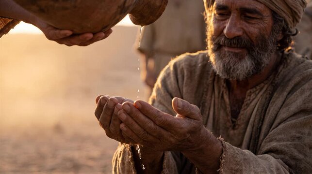 Rebekah Chosen as Isaac&rsquo;s Wife at the Well as She Draws Water for Abraham&rsquo;s Servant and Camels