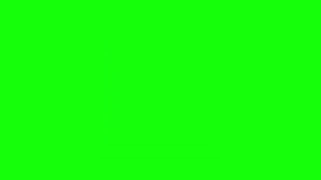 Decreasing bar chart with downward arrow on green background a with bars in height