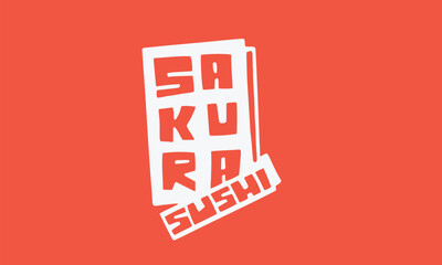 Obraz premium Sushi logo template vector icon for japanese food illustration design