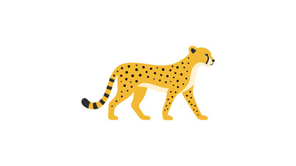 Minimalist cheetah profile vector icon, a clean flat illustration representing the speed and agility of this African wild cat, suitable for branding, educational materials, and nature websites. © MDRakibul