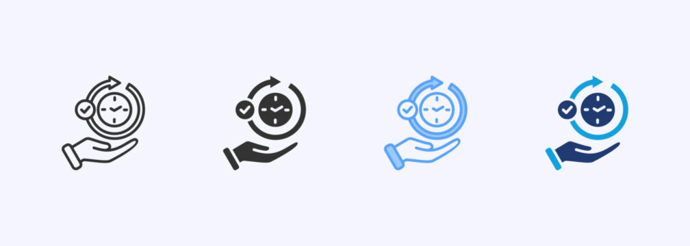 Convenience Icon Set Color Multiple Style Collection Illustration