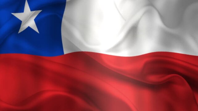 Flag of Chile, Chile 3D Animation flag waving in the wind. 4K Chile Flag Animation waving with fabric texture.
