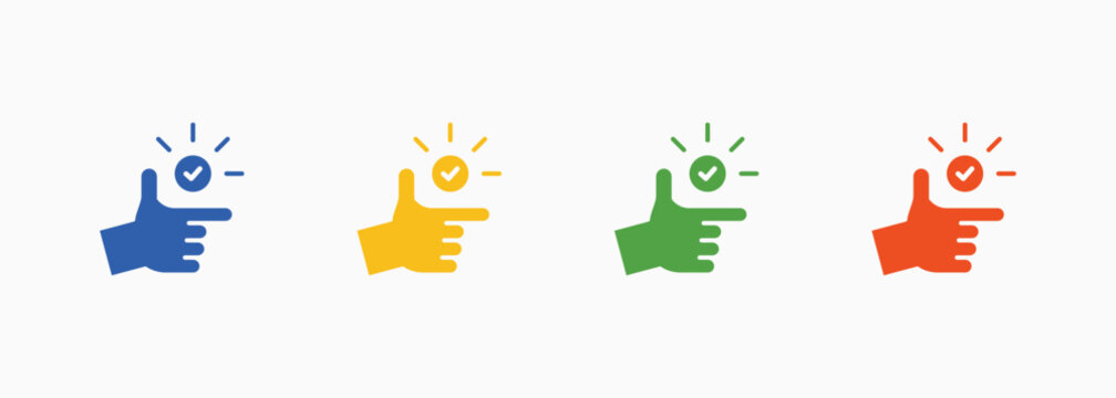 Easy Icon Set Color Multiple Style Collection Illustration