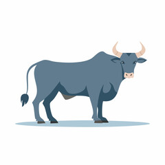 Fototapeta premium Illustration of a Domestic Water Buffalo