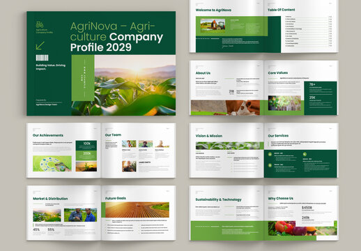 Agriculture Company Profile Landscape Brochure