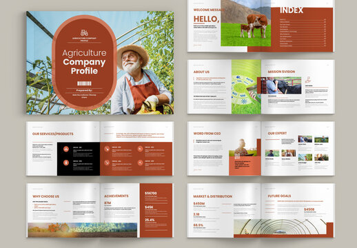 Agriculture Company Profile Landscape Brochure