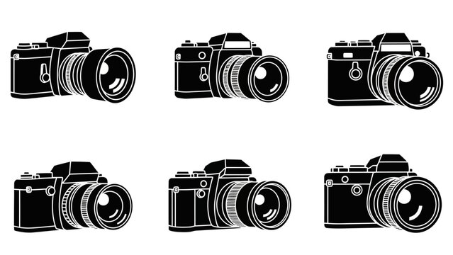 Vintage Camera Collection - Retro Photography Icons Set