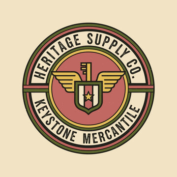 Vintage Heritage Supply Keystone Mercantile Emblem