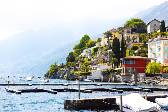 historic asona on the lago maggiore in switzerland