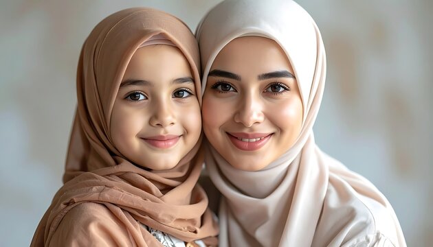 Two women wearing headscarves smiling