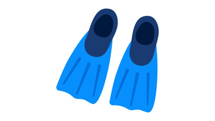 Modern flat vector flippers icon isolated on white background, representing professional swimming fins for diving and snorkeling, featuring simple bold shapes for summer vacation, sports, and aquatic © mdkaosarhabib
