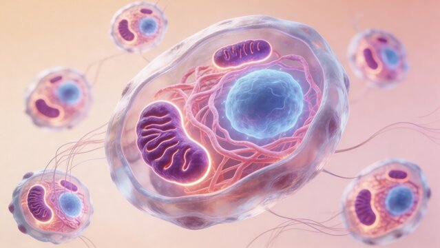 Cellular structure with organelles
