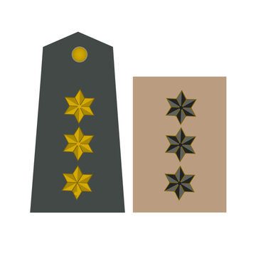 Galon de passant d'&eacute;paule de c&eacute;r&eacute;monie et galon de poitrine sur tenue de travail de l'arm&eacute;e de terre belge : capitaine