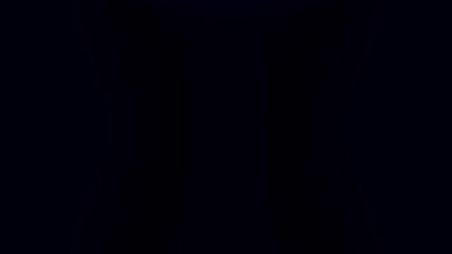 Fast abstract light rays in radial symmetry. Dark background with vibrant blue and magenta glows. Symmetrical geometry for technical overlays.
