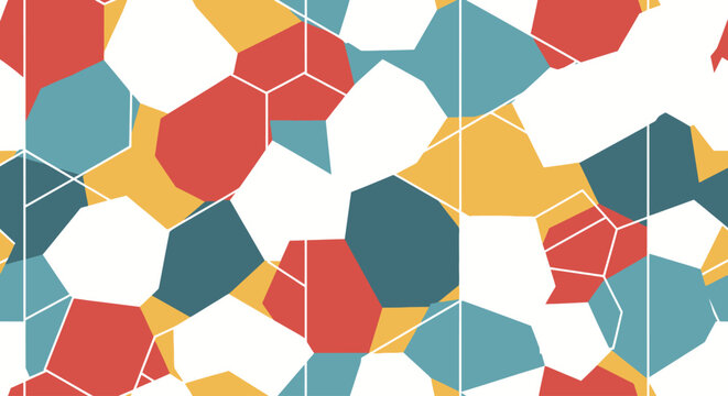 Colorful Geometric Mosaic Pattern Design.