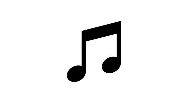 Black Eighth Note Music Symbol 1.